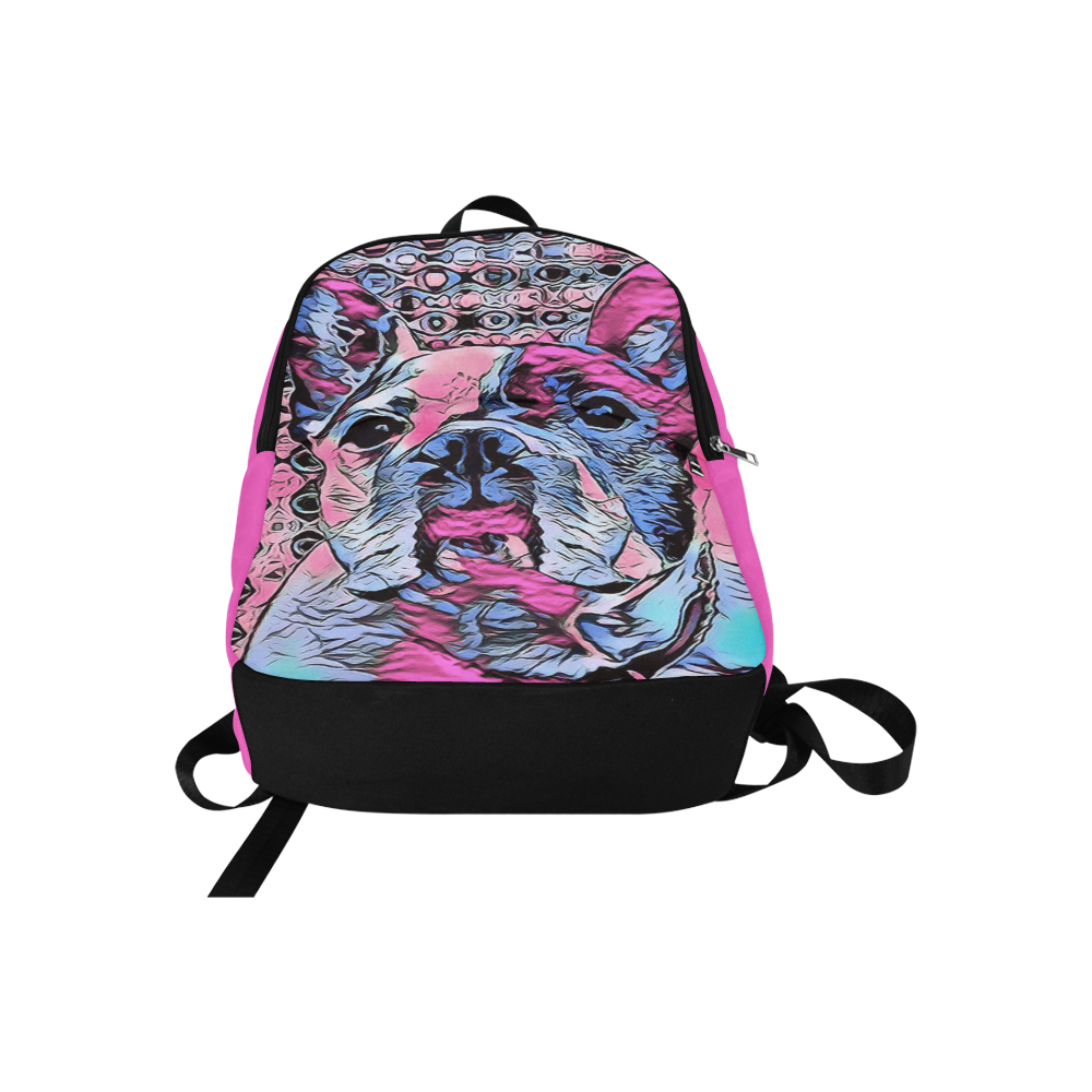 FRENCH BULLDOG PINK Fabric Backpack for Adult (Model 1659)