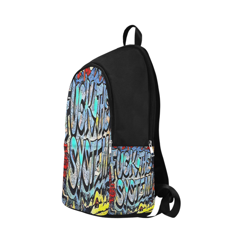 FUCK THE SYSTEM GRAFFITI IV Fabric Backpack for Adult (Model 1659)