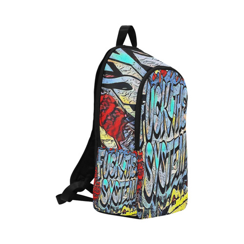 FUCK THE SYSTEM GRAFFITI III Fabric Backpack for Adult (Model 1659)