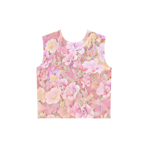 Lovely Floral 36A by FeelGood All Over Print Sleeveless Hoodie for Women (Model H15)