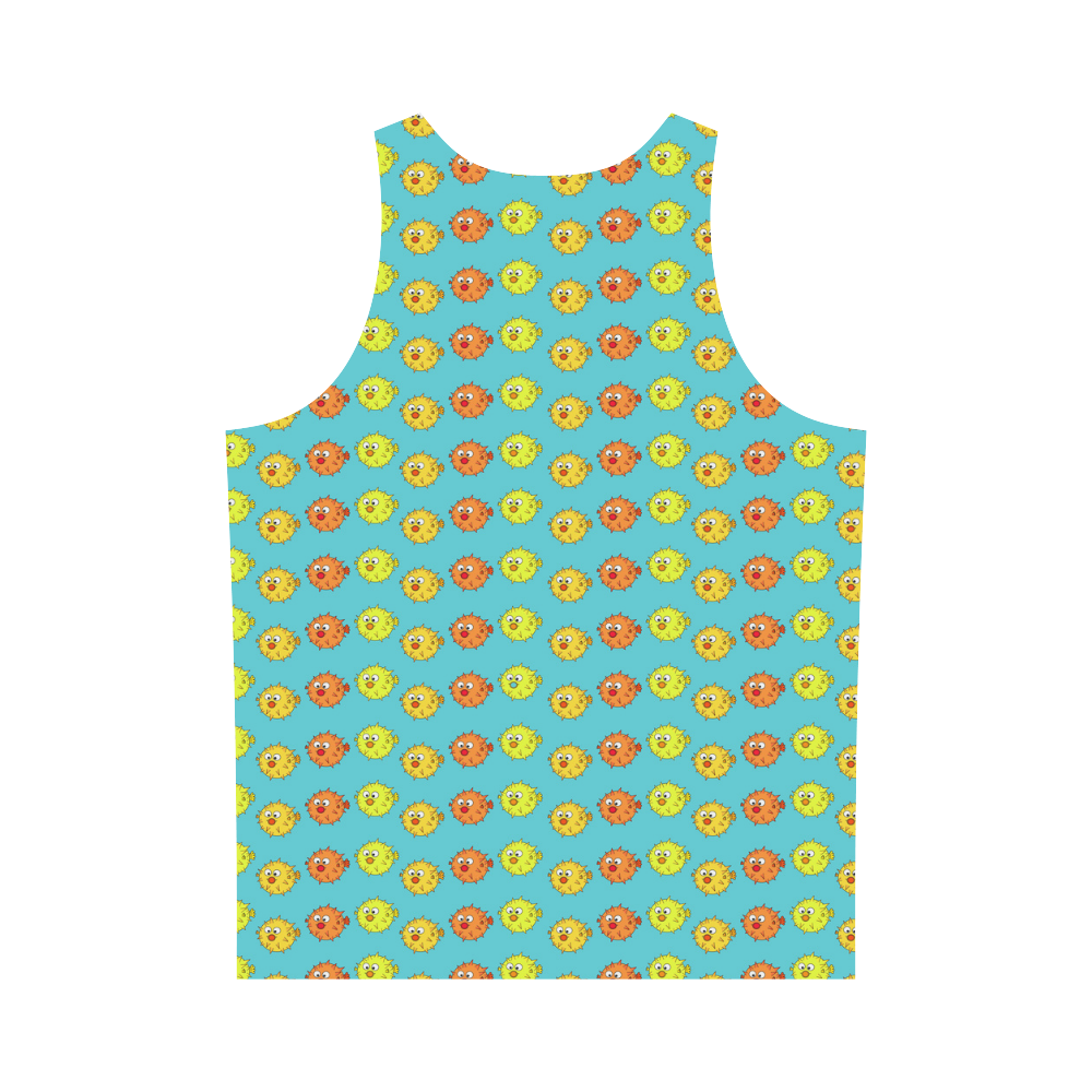 Fish Pattern All Over Print Tank Top for Men (Model T43)