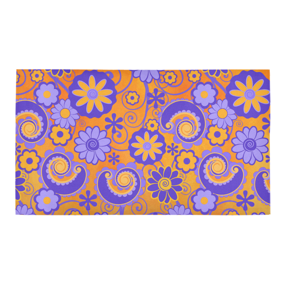 Bath Rug Sunset Swirl Flowers Bath Rug 16''x 28''