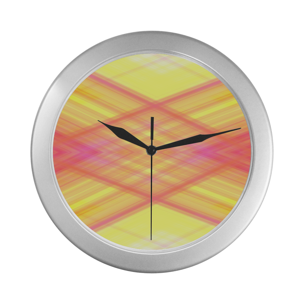 SummerofFun-colorexplosion Silver Color Wall Clock