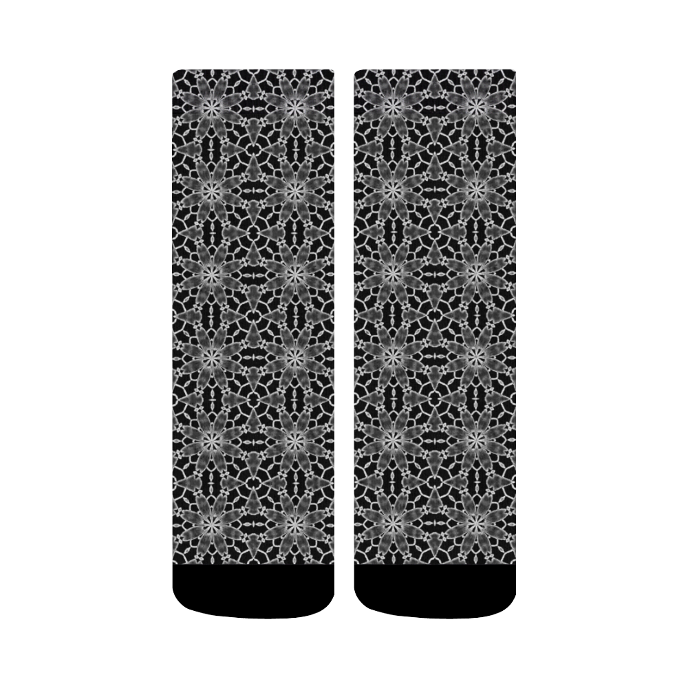 Black and White Lace Crew Socks