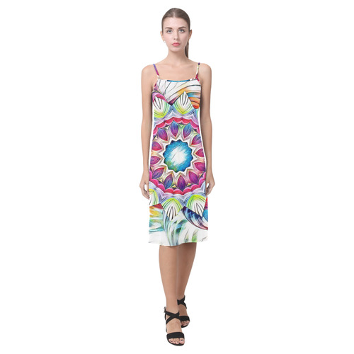 Sunshine Feeling Mandala Alcestis Slip Dress (Model D05)