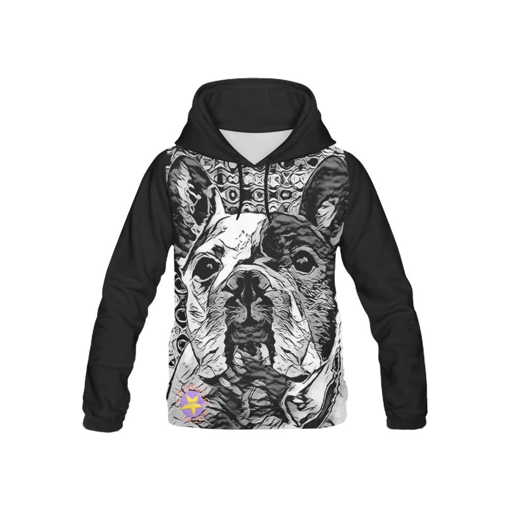 FRENCH BULLDOG BY CRASSCO KIDS All Over Print Hoodie for Kid (USA Size) (Model H13)