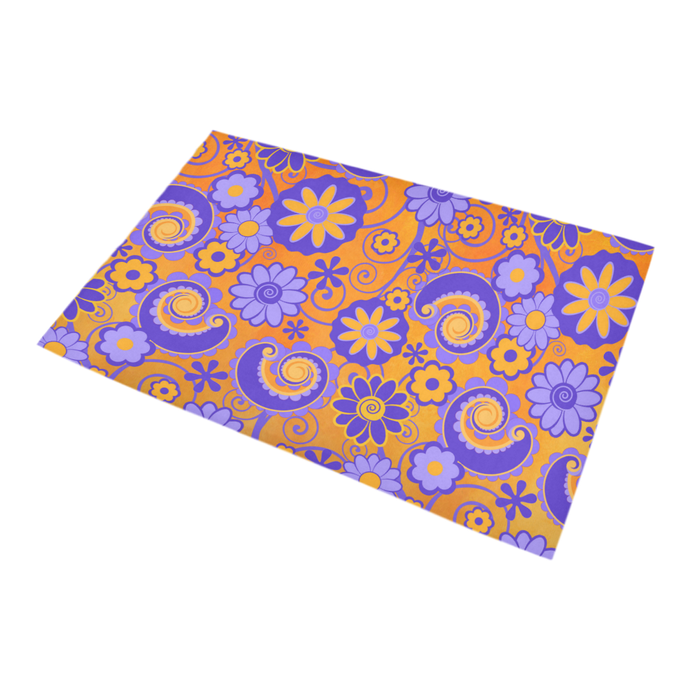 Bath Rug Sunset Swirl Flowers Bath Rug 20''x 32''