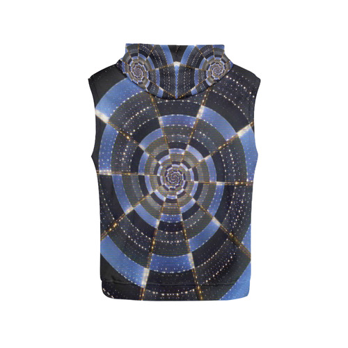 Midnight Crazy Dart All Over Print Sleeveless Hoodie for Women (Model H15)