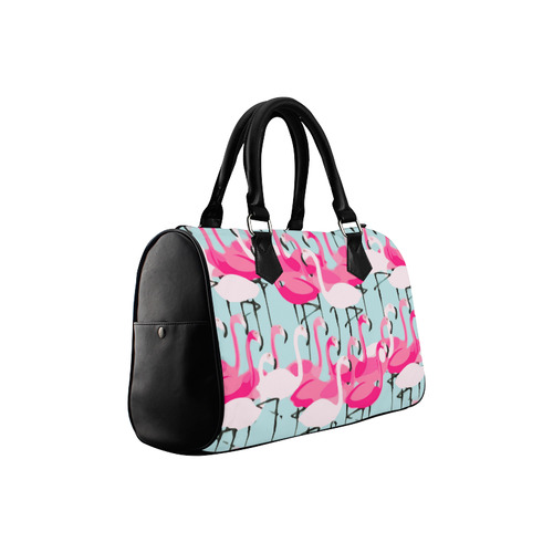 Pink Flamingo Pink Flamingos Boston Handbag (Model 1621)