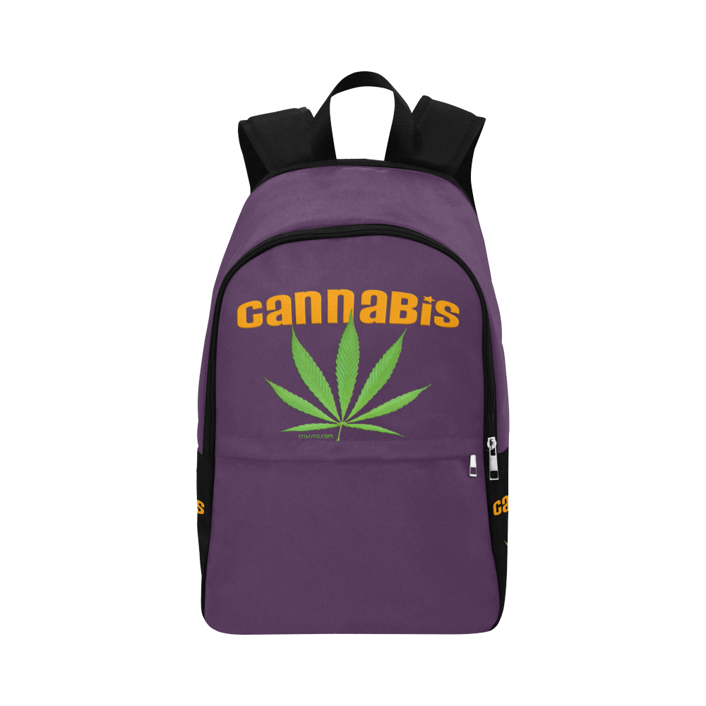 CANNABIS AUBERGINE Fabric Backpack for Adult (Model 1659)