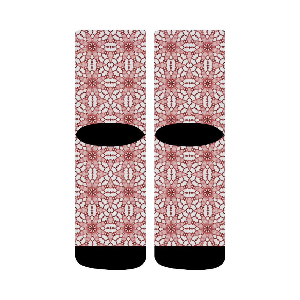 Coral Lace Crew Socks