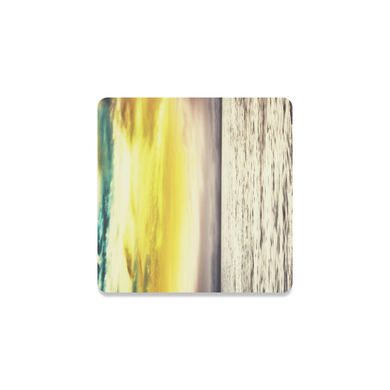 cloudy sunset sky with ocean view Square Coaster