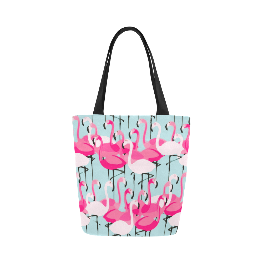 Pink Flamingo Pink Flamingos Canvas Tote Bag (Model 1657)