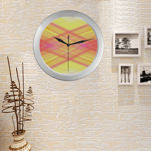 SummerofFun-colorexplosion Silver Color Wall Clock