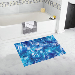 Nautical Bath Rug Ocean Beach Blue Net Print Bath Rug 20''x 32''