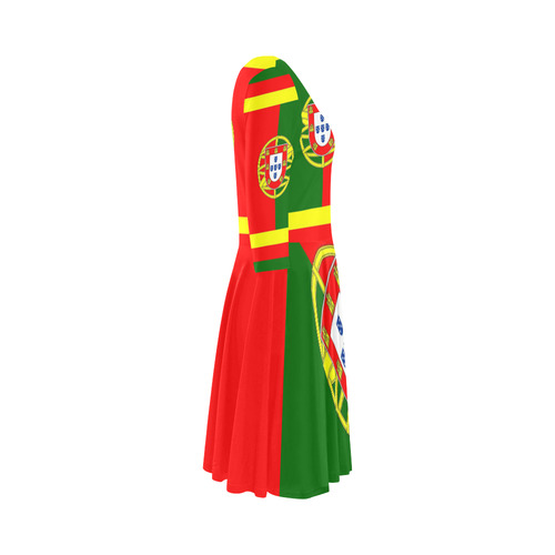PORTUGAL 2 Elbow Sleeve Ice Skater Dress (D20)
