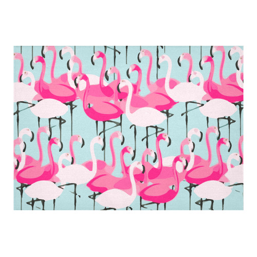Pink Flamingo Pink Flamingos Cotton Linen Tablecloth 60"x 84"
