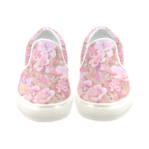Lovely Floral 36A by FeelGood Women's Unusual Slip-on Canvas Shoes (Model 019)
