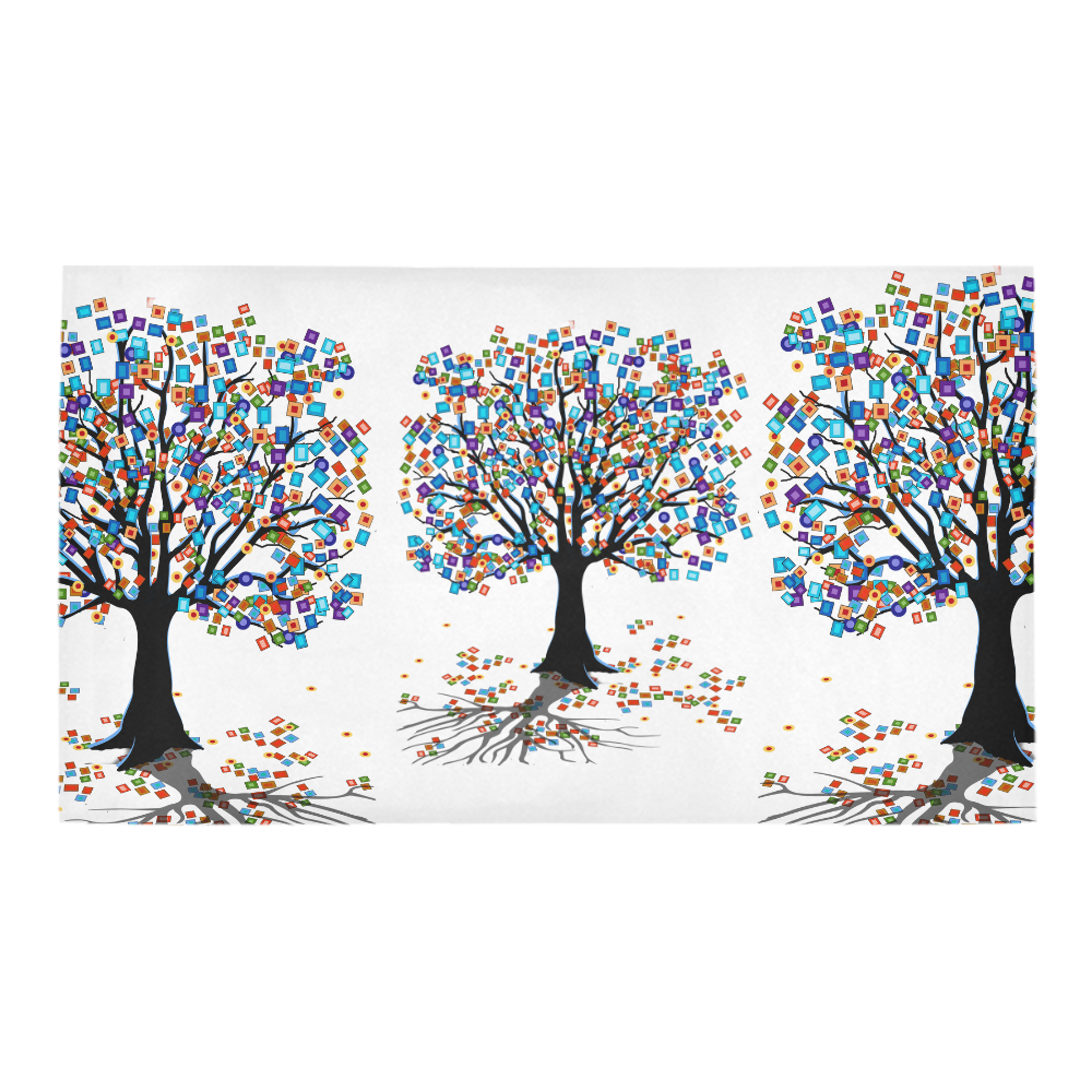 Bath Rug Colorful Tree Design by Juleez Bath Rug 16''x 28''