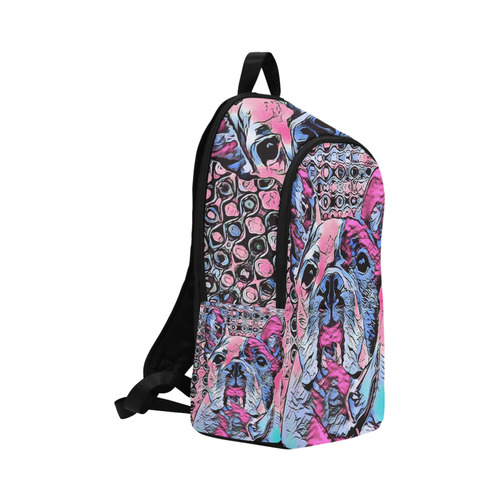 FRENCH BULLDOG PINK Fabric Backpack for Adult (Model 1659)