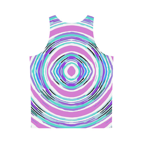 psychedelic graffiti circle pattern abstract in pink blue purple All Over Print Tank Top for Men (Model T43)