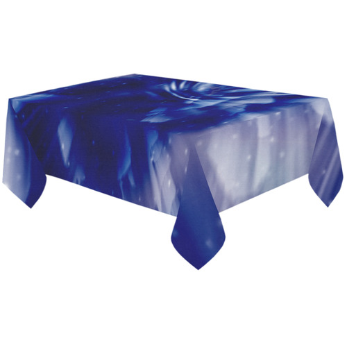 Shattering blue vortex Cotton Linen Tablecloth 60"x120"