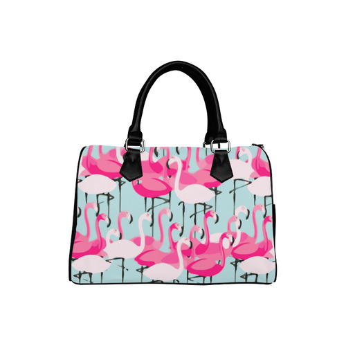 Pink Flamingo Pink Flamingos Boston Handbag (Model 1621)