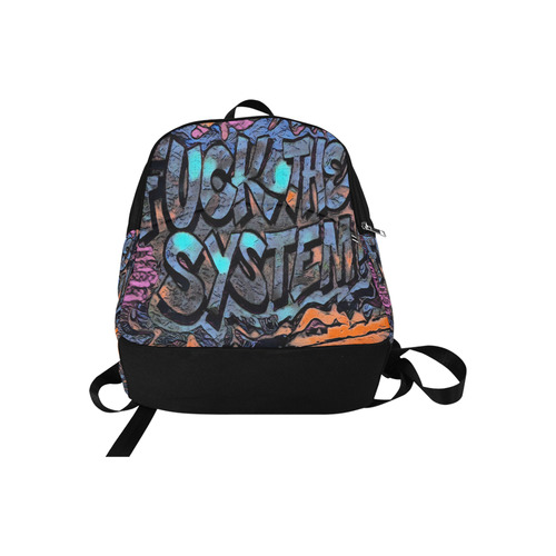 FUCK THE SYSTEM GRAFFITI II Fabric Backpack for Adult (Model 1659)