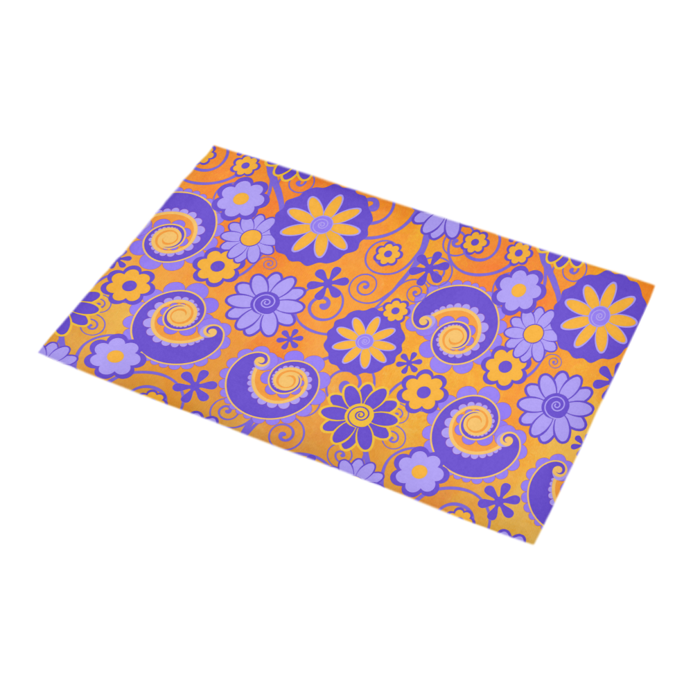 Bath Rug Sunset Swirl Flowers Bath Rug 16''x 28''