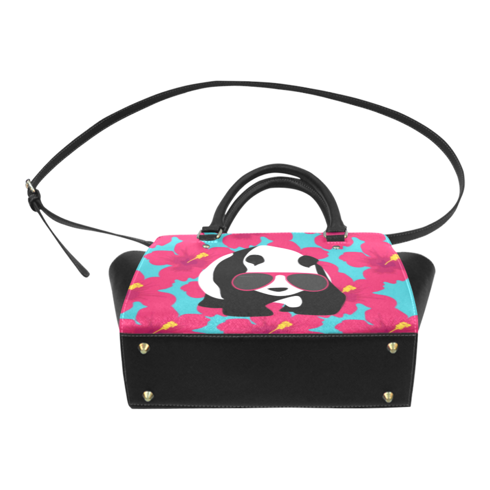 Panda Sunglasses Tropical Hibiscus Floral Classic Shoulder Handbag (Model 1653)