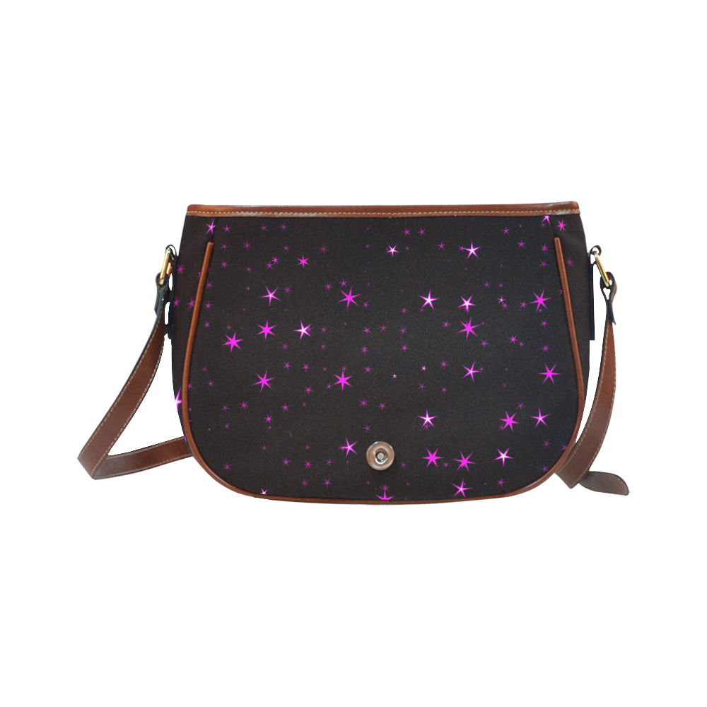 Awesome allover Stars 02D by FeelGood Saddle Bag/Large (Model 1649)