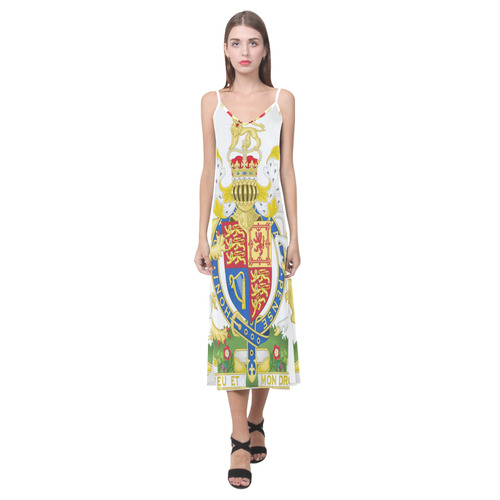 Great Britain and Northern Ireland COA V-Neck Open Fork Long Dress(Model D18)