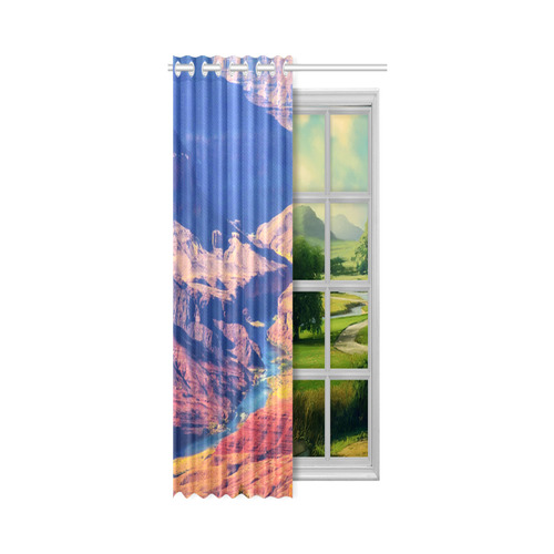 mountain and desert at Grand Canyon national park, USA New Window Curtain 50" x 108"(One Piece)