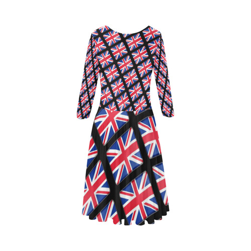 GREAT BRITAIN 2 Elbow Sleeve Ice Skater Dress (D20)