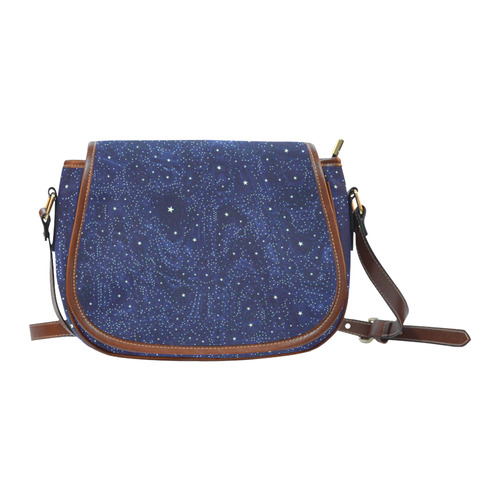 Awesome allover Stars 01B by FeelGood Saddle Bag/Large (Model 1649)