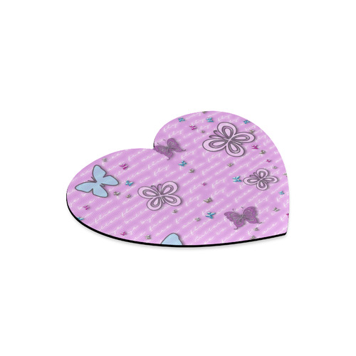 flutterbies-are-free-to-fly Heart-shaped Mousepad