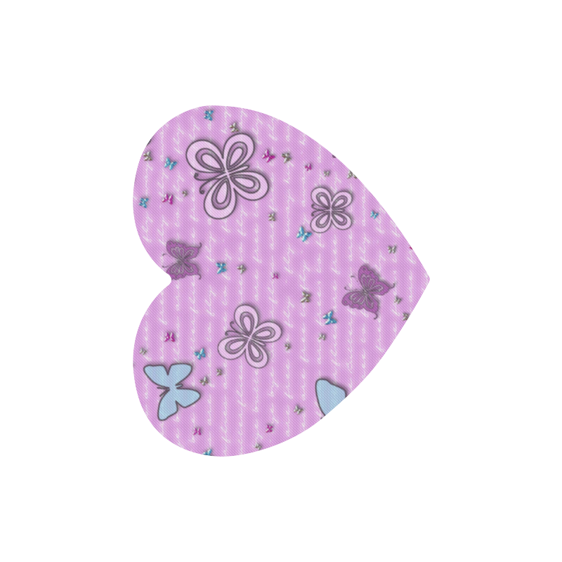 flutterbies-are-free-to-fly Heart-shaped Mousepad
