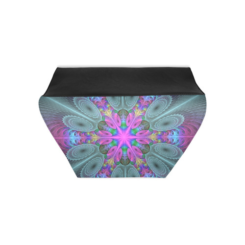 Mandala From Center Colorful Fractal Art With Pink Clutch Bag (Model 1630)