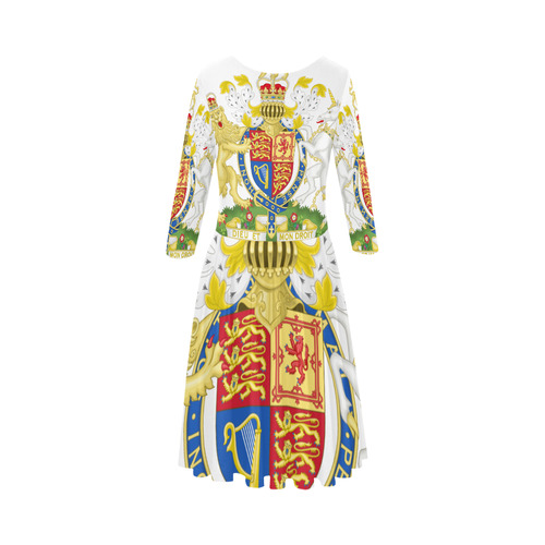 Great Britain and Northern Ireland COA Elbow Sleeve Ice Skater Dress (D20)
