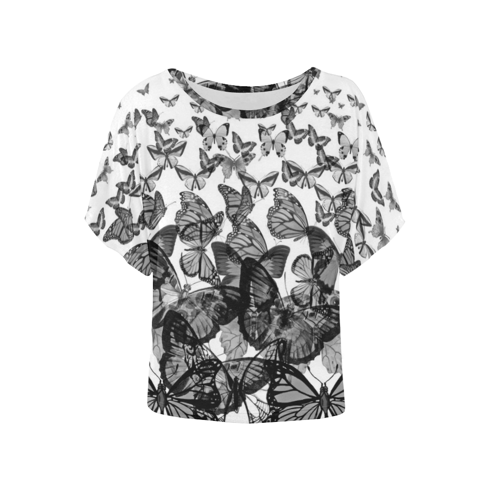 Butterfly Women's Batwing-Sleeved Blouse T shirt (Model T44)
