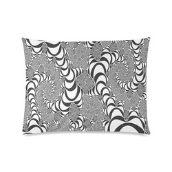 Black And White Fractal Fantasy Custom Zippered Pillow Case 20"x26"(Twin Sides)