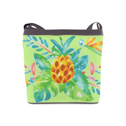 Summer Tropical Pineapple Fruit Floral Crossbody Bags (Model 1613)