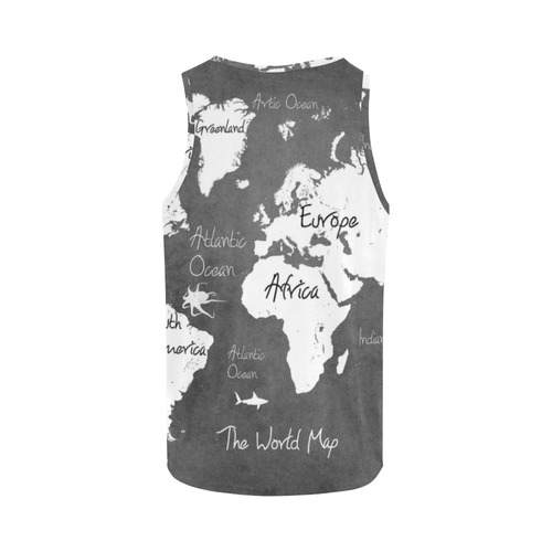 world map All Over Print Tank Top for Women (Model T43)