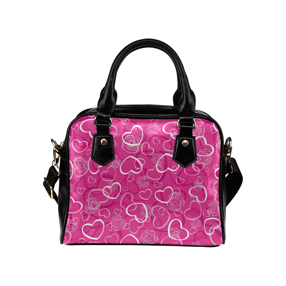 PINK HEARTS Shoulder Handbag (Model 1634)