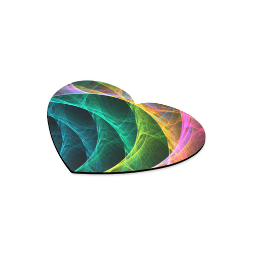 aura waves Heart-shaped Mousepad