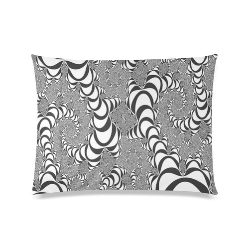 Black And White Fractal Fantasy Custom Zippered Pillow Case 20"x26"(Twin Sides)