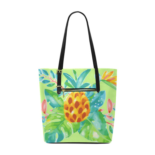 Summer Tropical Pineapple Fruit Floral Euramerican Tote Bag/Small (Model 1655)