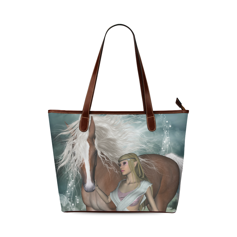Wonderful fairy with horse Shoulder Tote Bag (Model 1646)