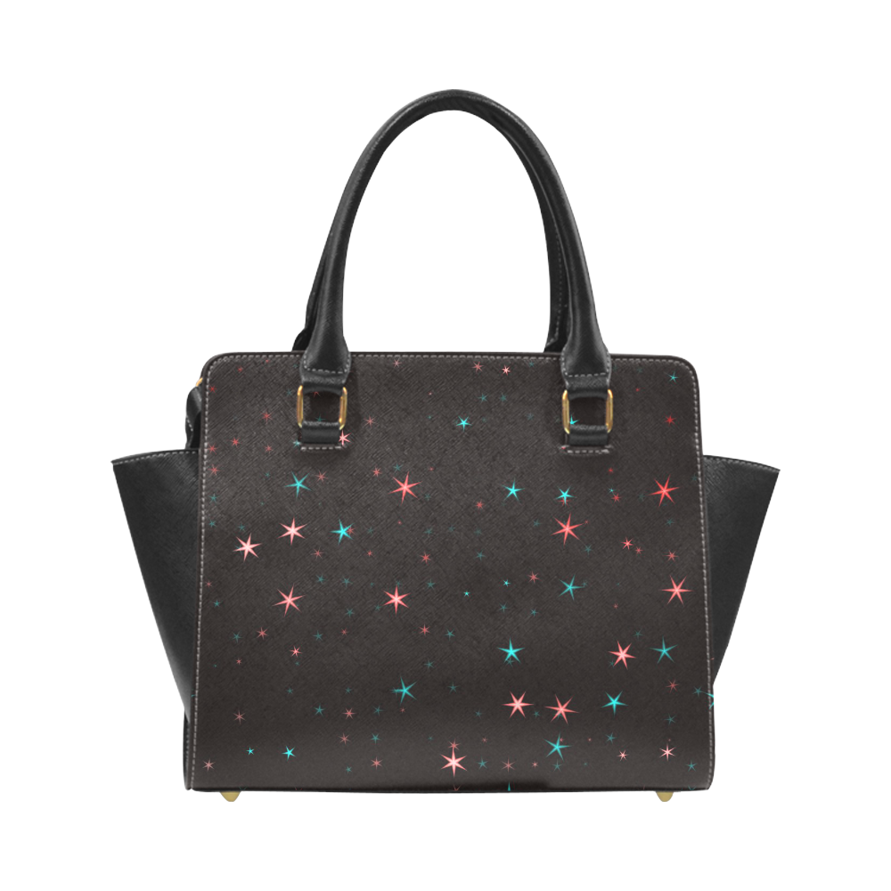 Awesome allover Stars 02F by FeelGood Rivet Shoulder Handbag (Model 1645)