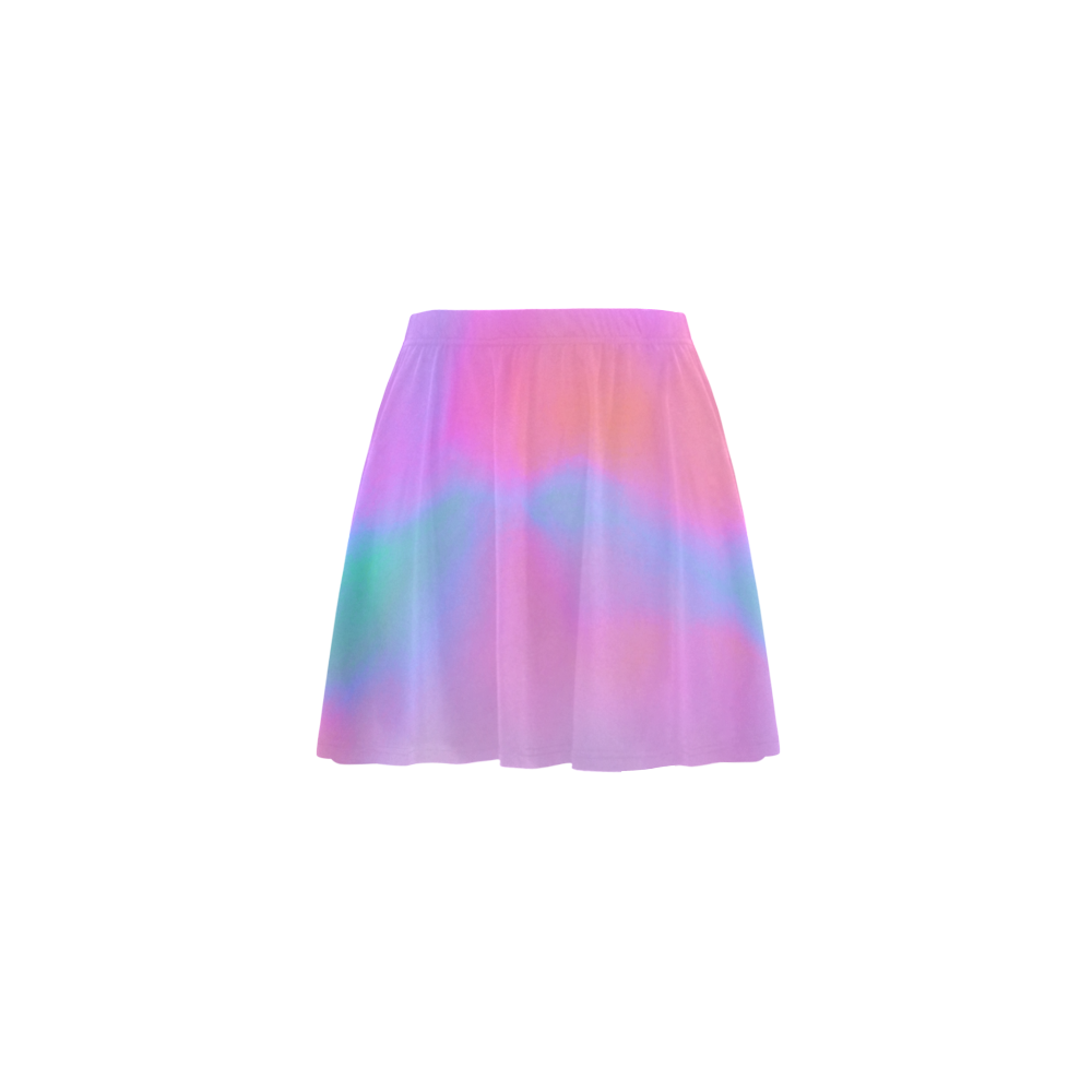 pink clouds Mini Skating Skirt (Model D36)